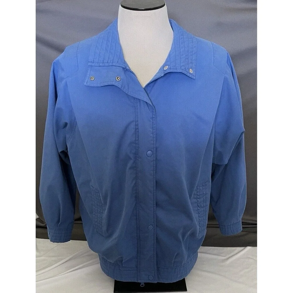 Vintage Pacific Trail Jacket Men Size Large Blue Flannel-Lined Full Zip‎ Pockets